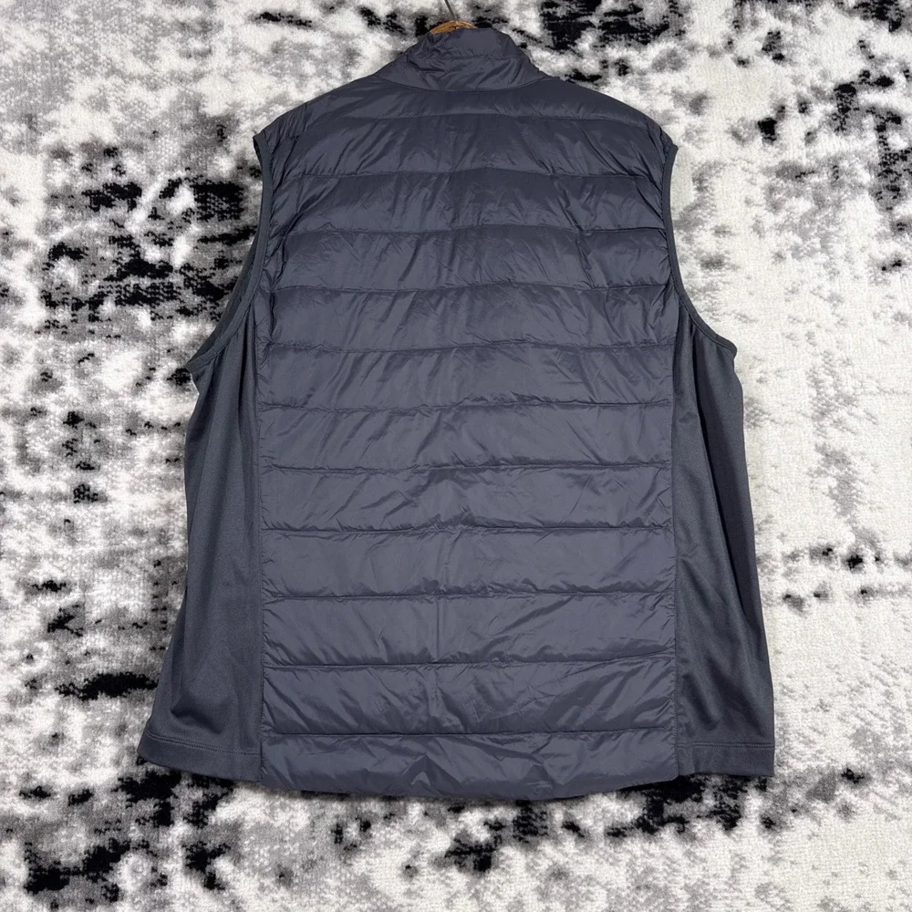 Eddie‎ Bauer Puffer Vest Mens Size Extra Large Gray Full Zip 550 Down Outdoors